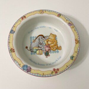 2001 Disney Royal Doulton Winnie the Pooh Baby Bowl Eeyore and Piglet Honey